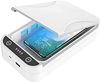 UV Cell Phone Sanitizer, Portable UV Light Cell Phone Sterilizer Aromatherapy Function Disinfector, Cell Phone Cleaners UV Light Sanitzier Box for All iPhone Android Cellphone and More