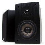Micca MB42 Bookshelf Speakers with 4-Inch Carbon Fiber Woofer and Silk Dome Tweeter Black
