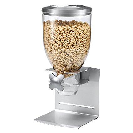 Zevro KCH-06153 Indispensable Professional Dry Food Dispenser, Single Control, Stainless Steel, Silver