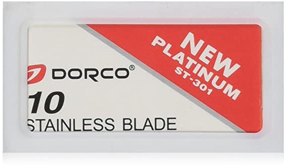Dorco ST301 Platinum Extra Double Edge Razor Blades - 10 Ct