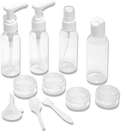 12 Pack - SimpleHouseware Leak Proof Travel Bottles for Makeup Cosmetic Toiletries Liquid Containers