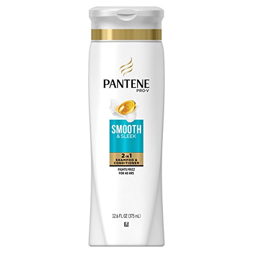 Pantene Pro-V Smooth & Sleek 2 in 1 Shampoo & Conditioner, 12.6 fl oz(Packaging May Vary)