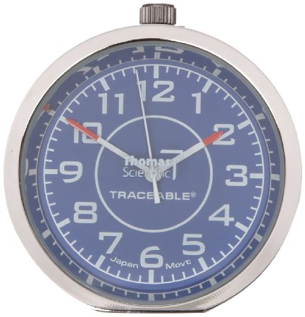 Thomas 1003 Traceable Stick-It Mini Clock, 1-19/32" Diameter x 19/64" Depth