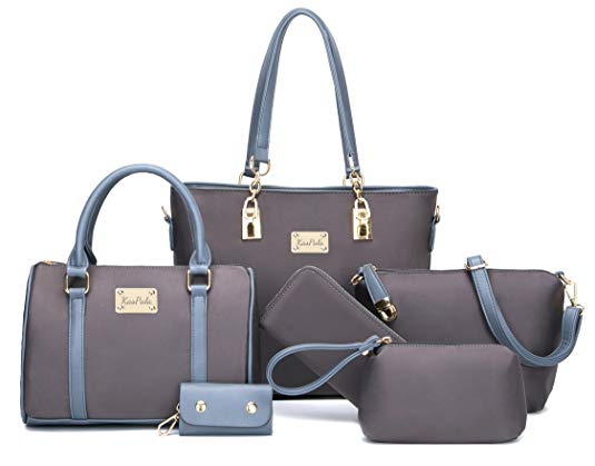 Women Shoulder Handbag for Work Purse 6 Piece Set Bag