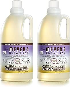 MRS. MEYER'S CLEAN DAY Liquid Laundry Detergent, Biodegradable Formula Infused with Essential Oils, Compassion Flower, 64 oz - Pack of 2 (128 Loads)