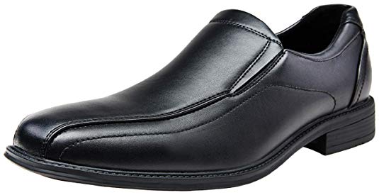 VEPOSE Men's Slip on Dress Shoes Formal Square Toe Loafers