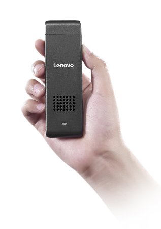 Lenovo Ideacentre Stick 300 PC Mini Desktop (Intel Atom, 2 GB RAM, 32 GB HDD   32 GB SSD, Windows 10) 90F2000CUS