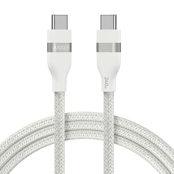 Anker USB C Cable, 240W 6 ft Upcycled-Braided USB C to USB C Cord, Type C Charger Fast Charging Cable for iPhone 15/15 Pro/15 Plus/15 Pro Max, MacBook Pro, iPad Pro, iPad Air 4, Galaxy S23, and More