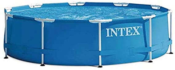 Intex 28202UK 10ft x 30in Metal Frame Swimming Pool with Filter Pump, 4500 liters, Blue, 305x76 cm