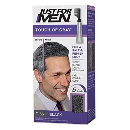 Just for Men Touch of Gray Hair Colour, 81.6g - Black T-55