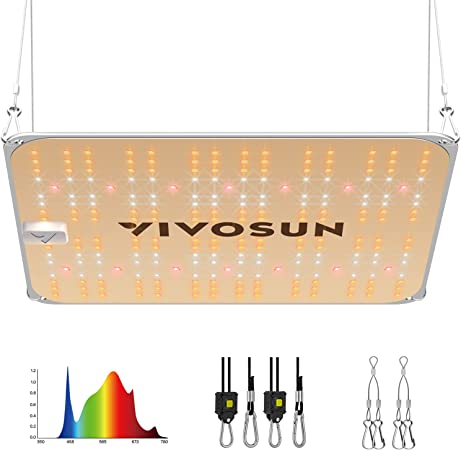 VIVOSUN VS1000E LED Grow Light, 2 x 2 Ft. LED Plant Light with Samsung Diodes and Sunlike Full Spectrum for Indoor Plants, Seedlings, Vegetables, and Flowers