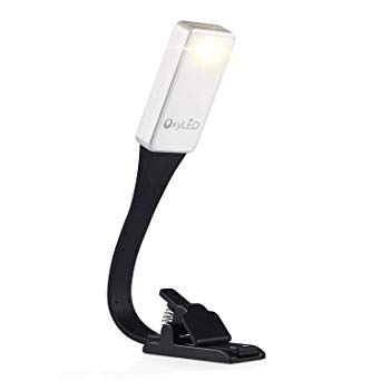 Clip Book Light, OxyLED Bookmark Light, USB Rechargeable Reading Light, Portable Clip Reading Lamp, Flexible Reading Light for Books and Kindles (Eye-Care, 3-Level Brightness)