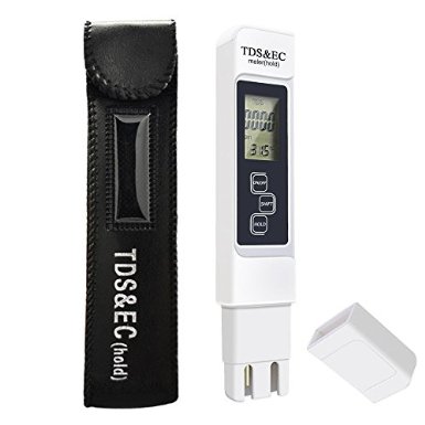 Water Quality Test Meter, Yakamoz 3-in-1 Multifunctional TDS Meter with TDS EC and Temp, 0 - 9990 ppm TDS Measurement Range, 1 ppm Resolution, +/- 2% Readout Accuracy