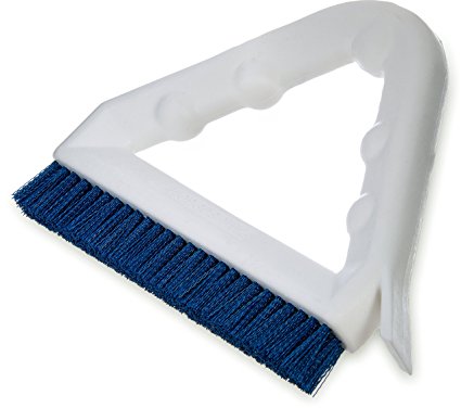 Carlisle 4132314 Sparta Tile and Grout Brush with Scraper, 9", Blue