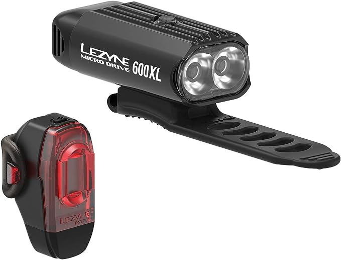 Lezyne Micro Drive 600Xl And Ktv Bike Light, Black, One Size