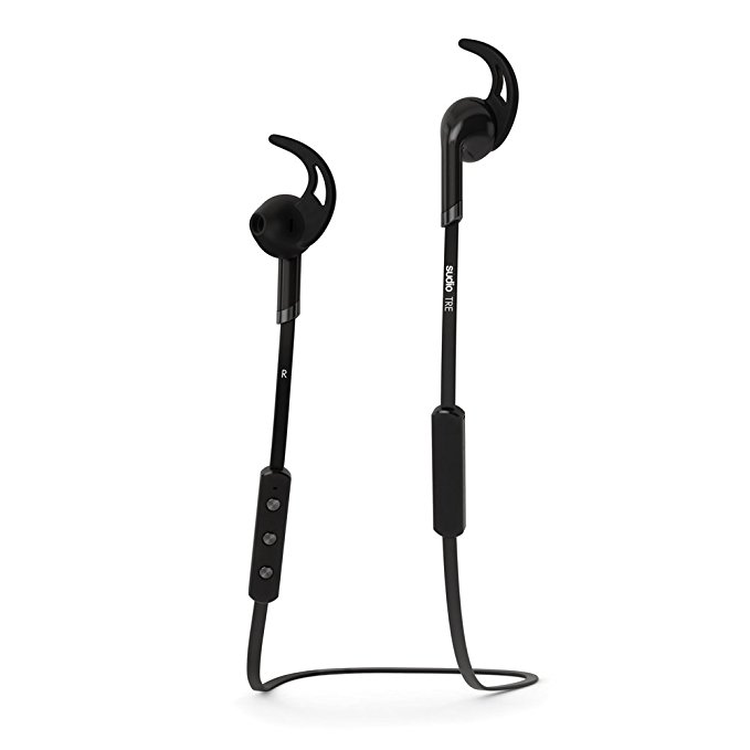 Sudio Bluetooth Tre Sweat Resistant In Ear Sports Headphones Black