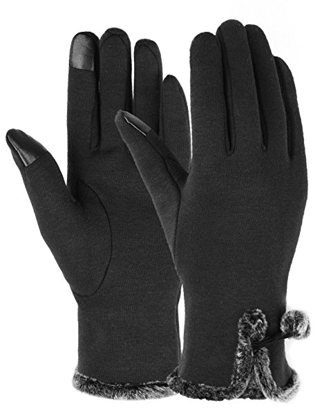 Womens Screen Touch Gloves Winter Thick Warm Lined Smart Texting Gloves