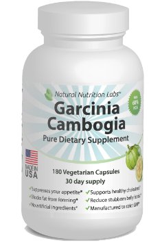 Garcinia Cambogia Extract Pure 60 HCA 9733 LOSE WEIGHT OR YOUR MONEY BACK 9733 With Potassium For Increased Absorption 180 Veggie Capsules 30 Day Supply for MAXIMUM Weight Loss - Made in the USA Under Strict Good Manufacturing Practices - Zero Fillers Binders or Artificial Ingredients