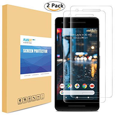 Google Pixel 2 Screen Protector, PLESON [Case Friendly] [2-Pack] Spray-Free Full Coverage TPU Screen Protector for Google Pixel 2 2017, HD Clear Easy to install Bubble Free Anti-Scratch Film