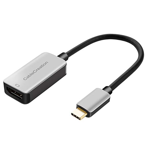 USB C to HDMI (4K@60Hz), CableCreation Type-C (Thunderbolt 3 Compatible) to HDMI Adapter,Compatible MacBook Pro 2018/2017, iPad Pro/MacBook Air 2018, Samsung S9/S8, Surface Book 2,XPS 13,Space Gray