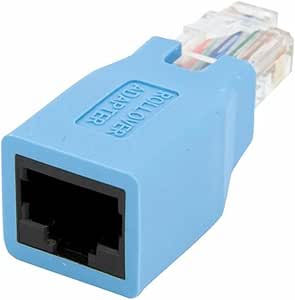 StarTech.com ROLLOVER Cisco Console Rollover Adapter for RJ45 Ethernet Cable, Network Adapter Cable, RJ-45 (M) to RJ-45 (F), Blue