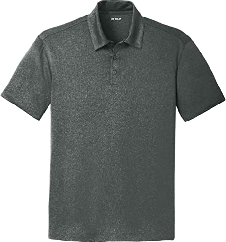 Joe's USA Mens Moisture Wicking Heather Golf Polos in XS-4XL