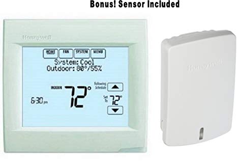 Honeywell TH8110R1008 Vision Pro 8000 Touch Screen Single Stage Thermostat with Red Link Technology BONUS: Includes 1 Indoor Sensor C7189R1004 to Average the Temperature