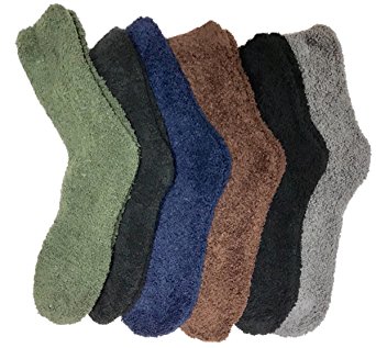 Mamia 6 Pairs Women's Cozy Slipper Socks Fuzzy Sock Multi Color