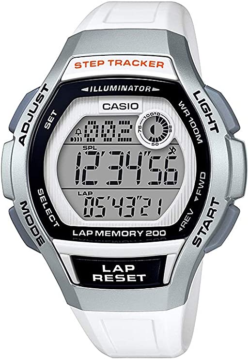 Casio Women's Runner Quartz Sport Watch with Resin Strap, White, 18.6 (Model: LWS-2000HC-7AVCF)