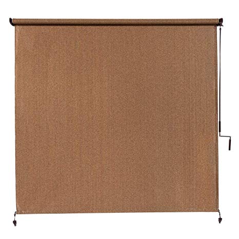 Coolaroo 460082 Outdoor Roller Shades, ((10' X 8'), Walnut