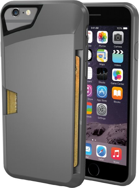 iPhone 6/6s Wallet Case - Vault Slim Wallet for iPhone 6/6s (4.7") by Silk - Ultra Slim Protective Phone Cover (Gunmetal Gray)