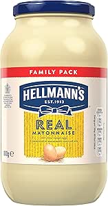 Hellmann's Real Mayonnaise with 100% free-range eggs and sustainably sourced oils for fries, burgers and salads 800 g