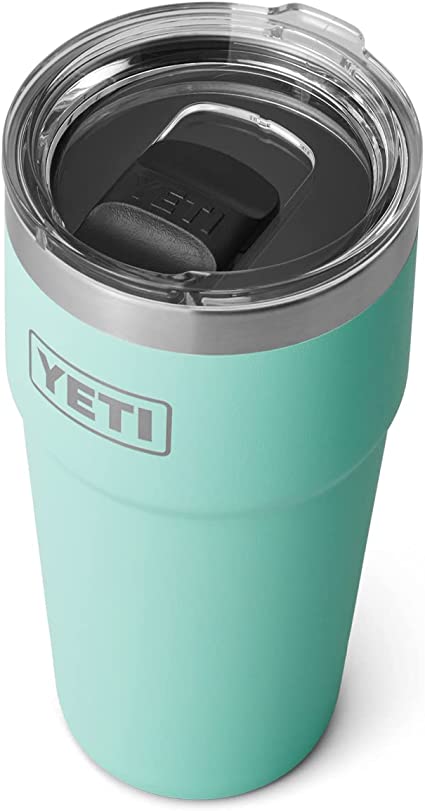 YETI Rambler 16 oz Stackable Pint, Vacuum Insulated, Stainless Steel with MagSlider Lid, Seafoam