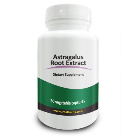 Real Herbs Astragalus Extract Capsules - 41 Extract Equal to 2800 Mg of Astragalus Membranaceus Root Per Capsule - 700mg X 50 Capsules