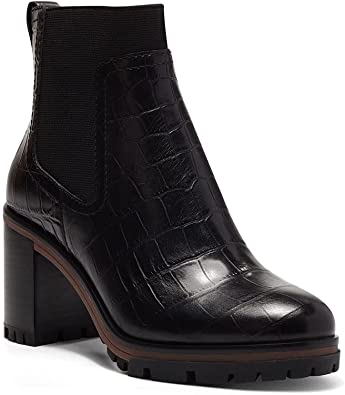 Juliet Holy Women's Chelsea Chunky Heel Ankle Boots Platform Lug Sole Elastic Stacked Heels Booties Shoes