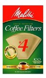 Melitta Cone Coffee Filters Natural Brown 4 100 count