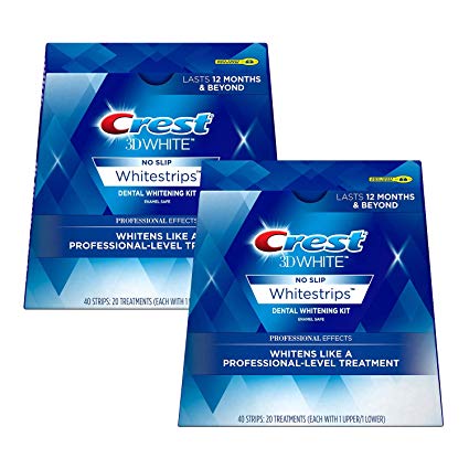 3D White Professional Effects Whitestrips Teeth Whitening Strips Kit (2 Pack)