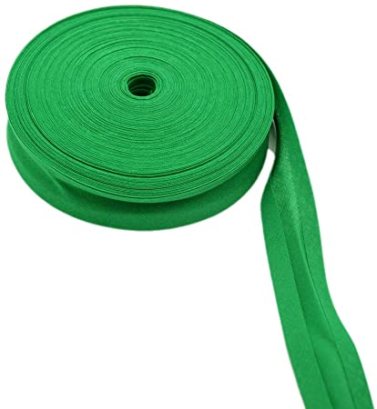 Mangocore 100% Cotton Bias bindnig Tape,Size: 25mm, Width:1",2.5cm,30yds Various Color,DIY Garment Accessories wholesales (Green)