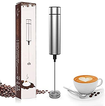 Unknown Milk Frother Handheld Electric Whisk Coffee Frother, Mini Blender Foam Maker Bubbler Egg Beater for Latte Cappuccino Hot Chocolate Coffee Egg Cappuccino