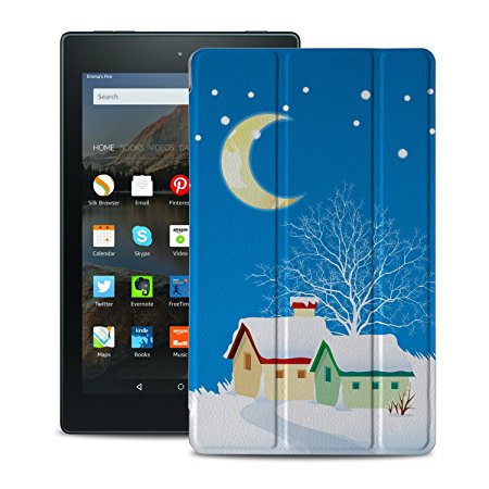 Amazon Fire HD 8 Case (2017 /2016 Released, 7th/ 6th Generation) -NUYEA Ultra Slim Lightweight PU Leather Folio Case with Smart Auto Wake/Sleep for 2017 All-New Amazon Fire HD 8(G)