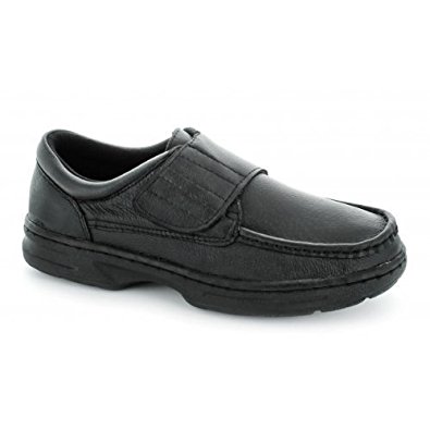 Dr Keller Mens Touch Fastening Fastening Leather Comfort Wide Shoes