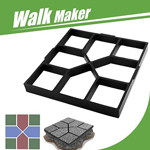 15.7"x15.7"x1.57" Concrete Molds Reusable Walk Maker Stepping Stone Path Maker Paver Yard Patio Lawn Garden DIY Walkway Pavement Paving Moulds (Square)