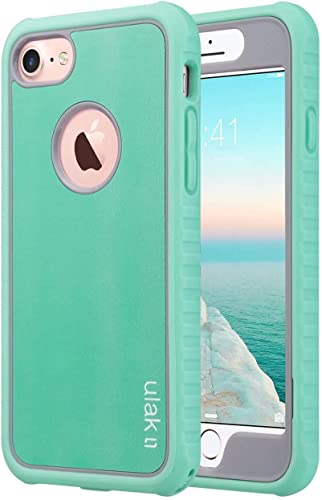 ULAK iPhone 8 & 7 Case, Shockproof Flexible Durability TPU Bumper Case, Durable Anti-Slip, Front and Back Hard PC Defensive Protection Cover for Apple iPhone 7/8 4.7 inch, Green
