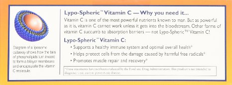Lypo-Spheric Vitamin C - .2 fl oz. | 90 Packets | 1,000 mg Vitamin C Per Packet | Liposome Encapsulated for Maximum Bioavailability | Professionally Formulated | 100% Non-GMO, Ultra-Potent Vitamin C | 1,000 mg Essential Phospholipids Per Packet