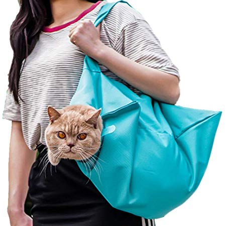 Zafina-UP Pet Dog Cat Carrier Sling Hands Free Puppy Outdoor Travel Bag,Portable Pet Shoulder Bag,Nail Clipping Cleaning Grooming Bag,Soft Pouch and Tote Design