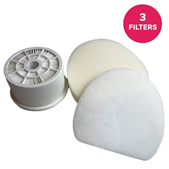 Think Crucial Replacement for Shark NV400 HEPA Style, Foam & Felt Filters Fit NV400, Compatible with Part # XFF400 & XHF400