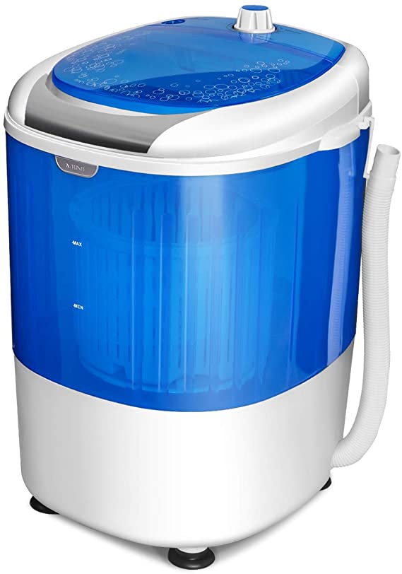 COSTWAY Portable Washing Machine, 2 in 1 Mini Single Tub Washer Spin Dryer with Timing Function, Compact Wash Machines for Flats, Dorm, RV, Camping