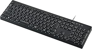 ELECOM USB Wired Keyboard Membrane Type [Black] TK-FFCM01BK (Japan Import)