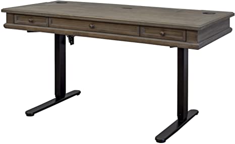 Martin Furniture Complete Sit/Stand Desk, Weathered Dove