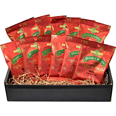 Door County Coffee, Gourmet Holiday Flavored Coffee. 12 Pack Gift Set